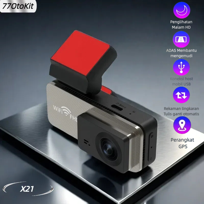 NEW [Lokal Stok]dashcam X21 series-2K Full HD WiFi Mobil Sistem ADAS Night Vision 170 Pemosisian