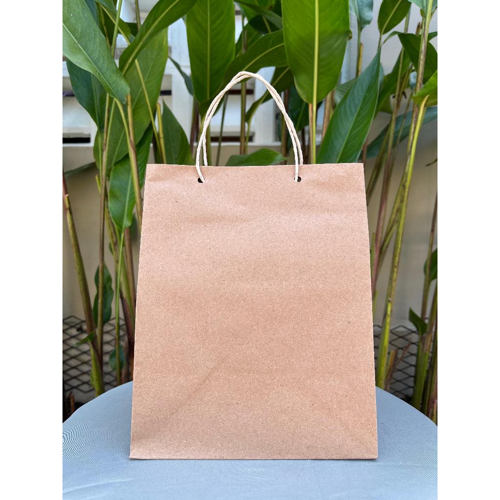 

PAPERBAG R5 COKLAT POLOS tali kertas /tas asul