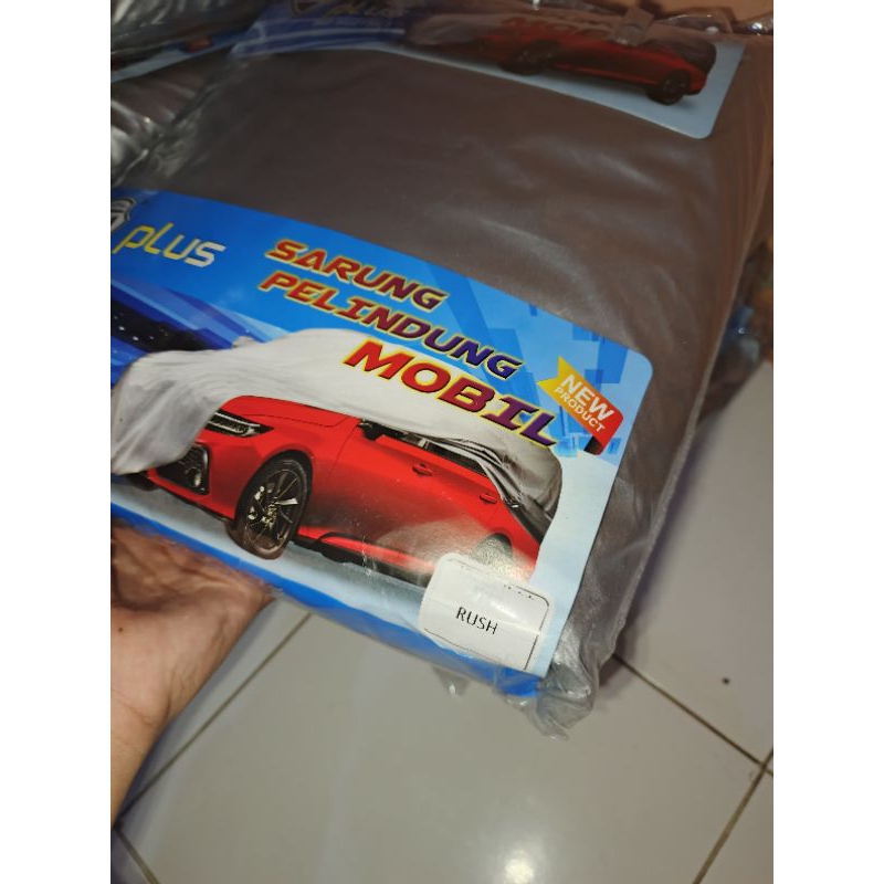 body cover RUSH silver / sarung mobil rush + klik