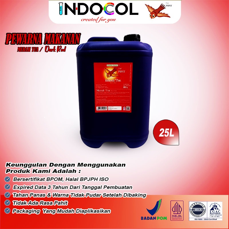 

PEWARNA CAIR MAKANAN MERAH TUA CAP PIPIT (25 LITER)