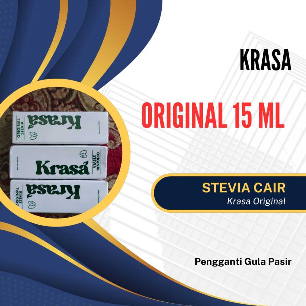 

KRASA Original Stevia 15ML | Pemanis Alami Pengganti Gula | Penggan Gula Pasir Nol Kalori