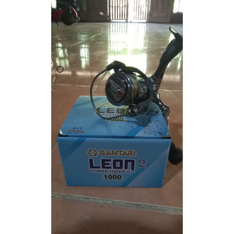 reel (gantari leon 2) plus joran (shikari) satu set