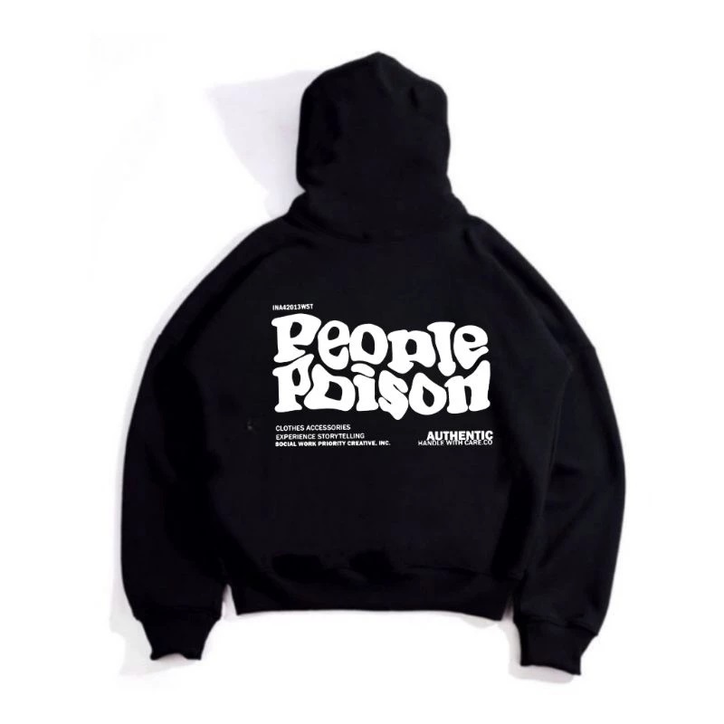 Hoodie People Poison Hitam