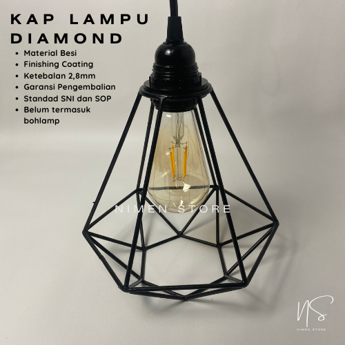 Kap Lampu DIamond Gantung Plafon Minimalis