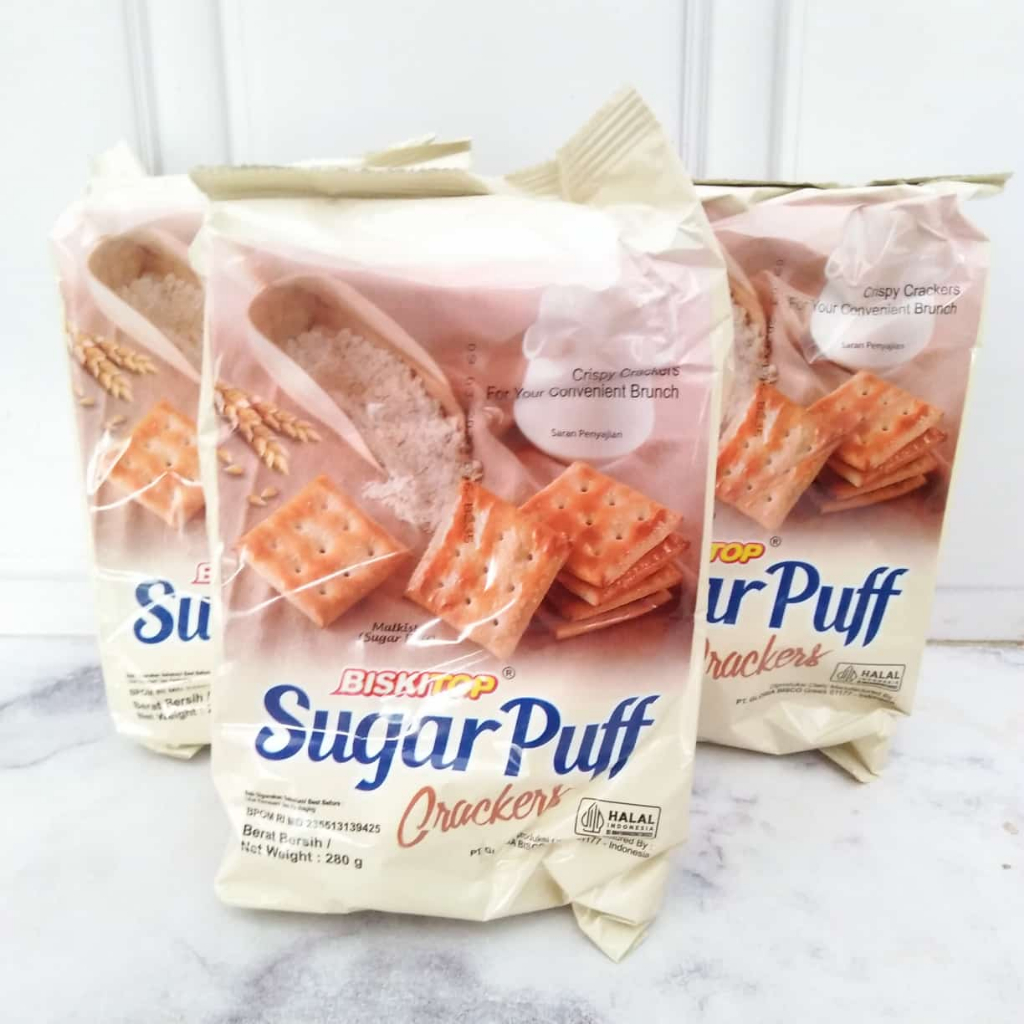 

PROMO BISKITOP SUGAR PUFF CRACKERS 280 GRAM (INDIVIDUAL PACK)- Promo Biskitop/Biskitop Sugar Puff/Malkist Biskitop/Promo Murah Biskitop/Malkist Crackers/Snack Hajatan