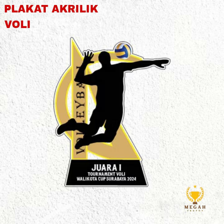 Piala Voli Akrilik Custom Free Design