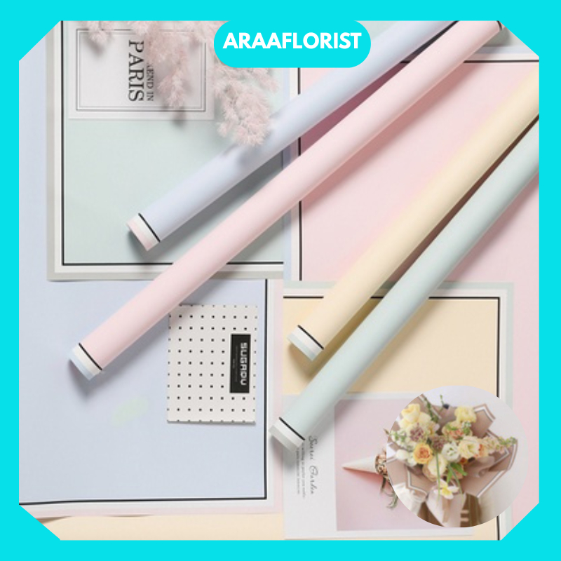 

KB036 Kertas Buket Bunga Varian List Bi Color Frame Cellophane Florist Kertas Kado