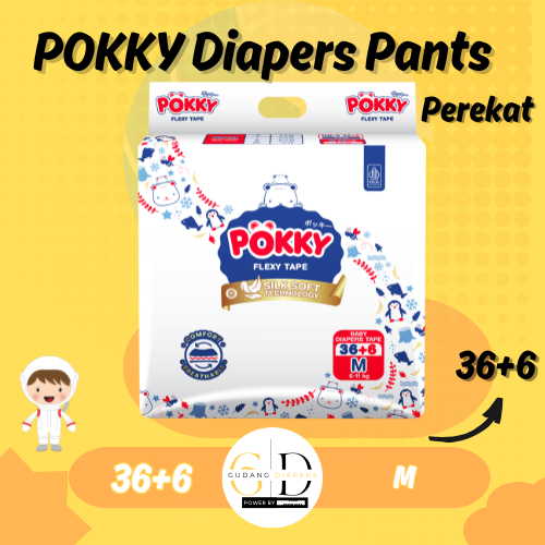 RJ9 Pokky Diapers Pants Super Jumbo NBS/M/L/XL/XXL / Pokky Baby Pants Jumbo