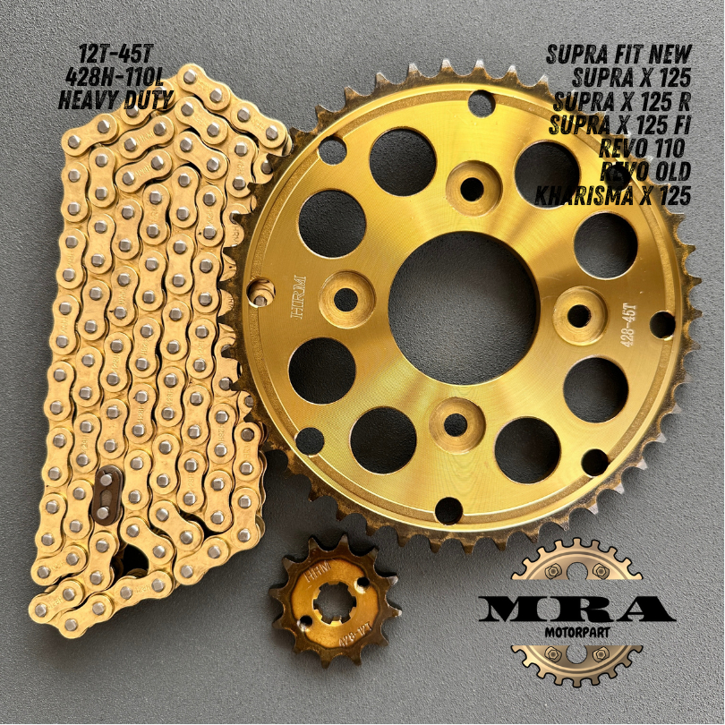 GEAR SET GIR PAKET SUPRA FIT NEW SUPRA X 125 INJ REVO OLD KHARISMA X 125 45T