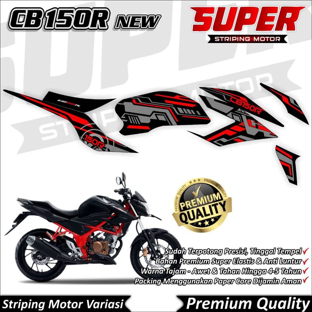 Stiker CB150r New 2019 Anti Luntur keren Striping CB150r New 2019 Striping Honda CB150r New 2019 Hit