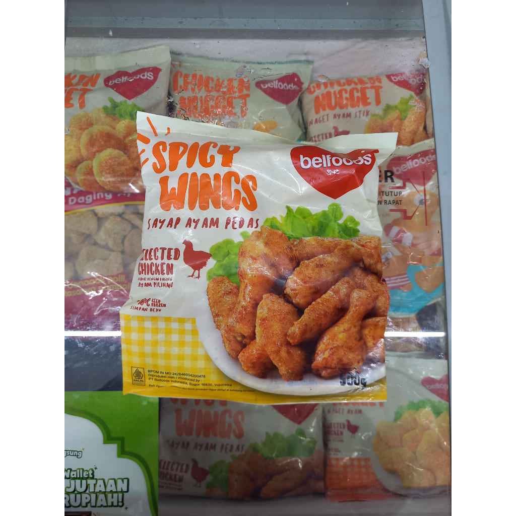 

Frozenfood BELFOODS FAVORITE Spicy Wings/Sayap Ayam Pedas 500gr