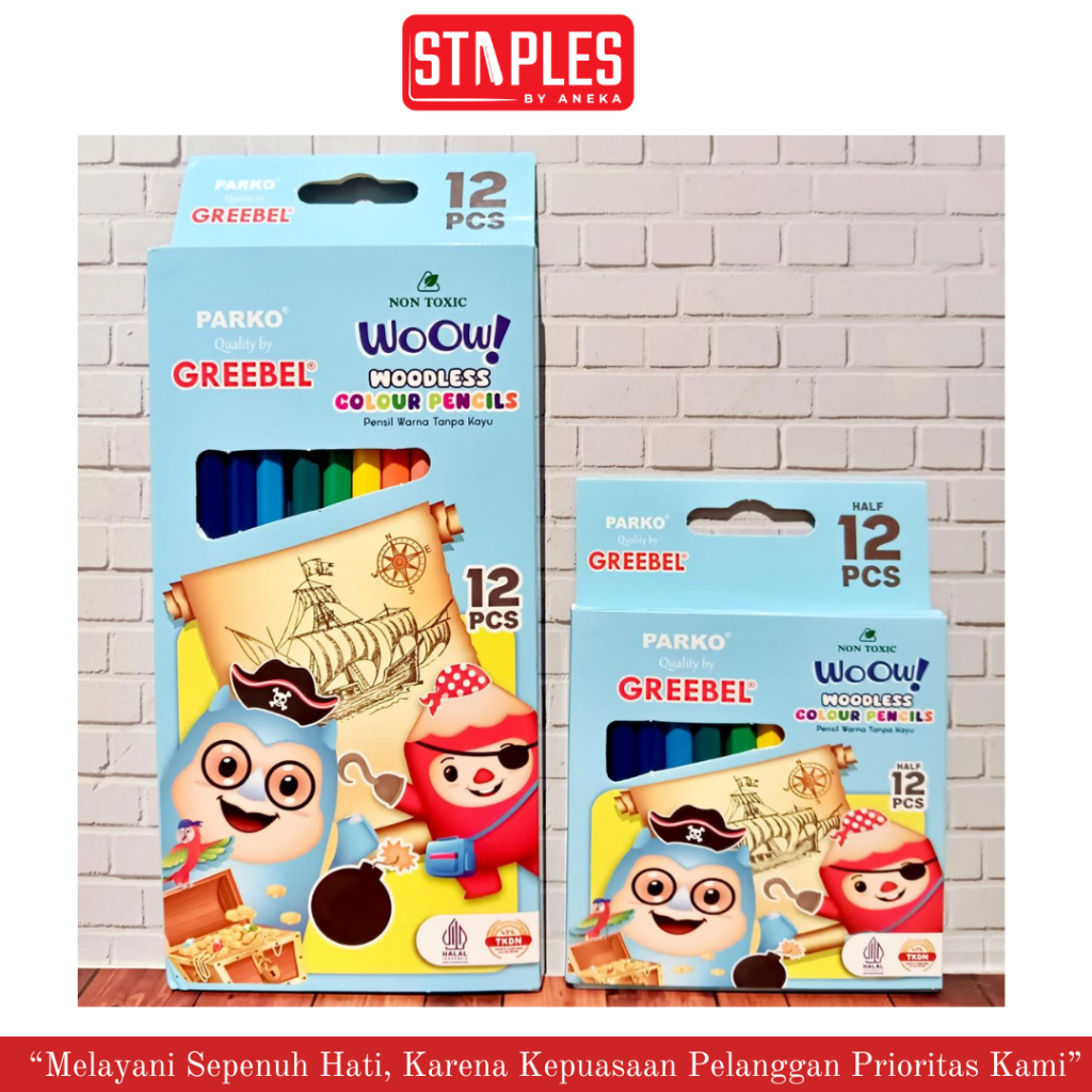 

Parko Pensil Warna / 12 Half / 12 / 24 / Woodless Colour / Colored Pencil / Klir Kayu