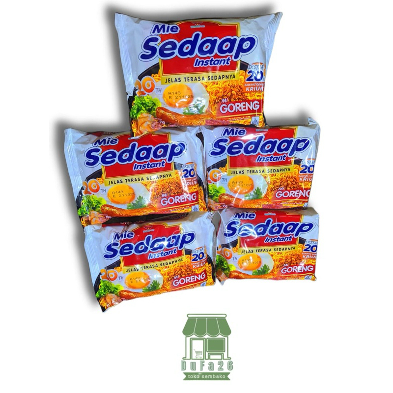 

Mie Instan Sedaap Goreng (5 pcs x 90 gr)