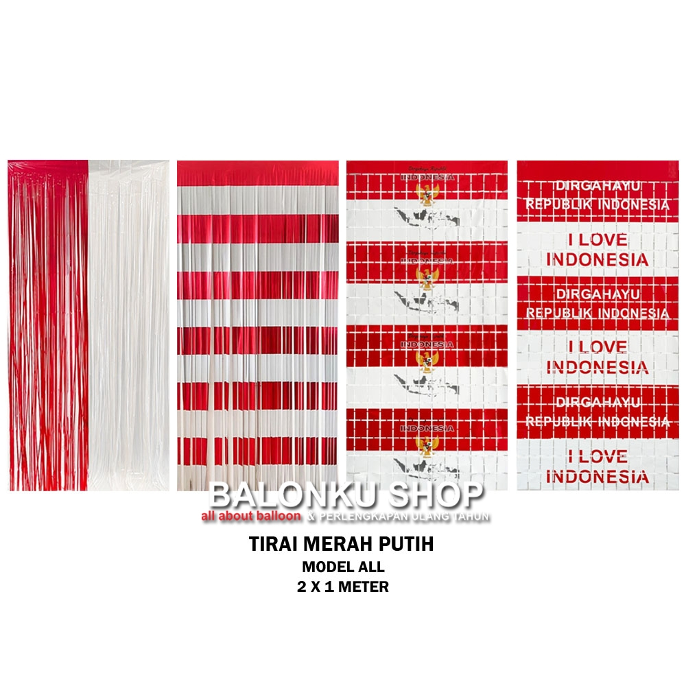 Tirai Merah Putih / Tirai Dirgahayu RI / Tirai HUT RI
