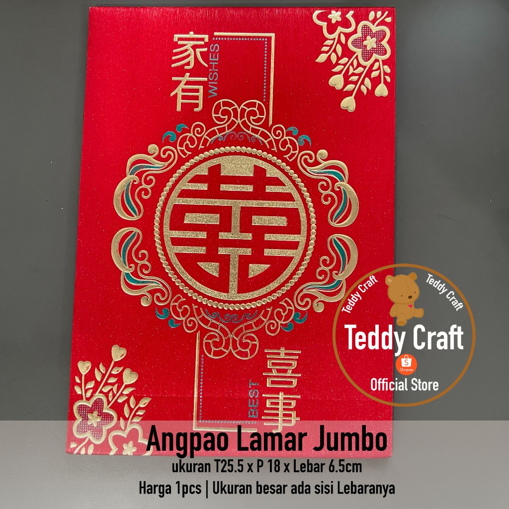 

Extra BIG Size Angpao Lamar Susu - Sangjit Chinese Wedding - Pernikahan - Teddy Craft