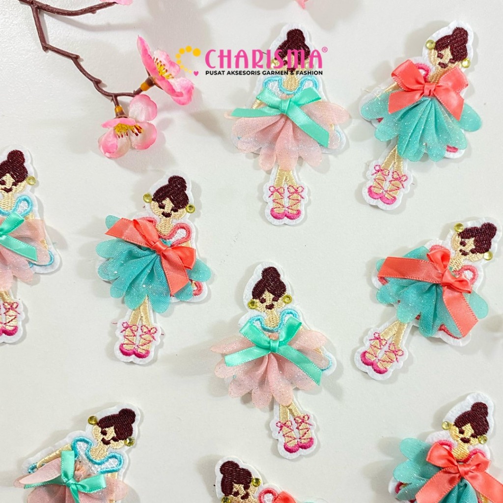 Charisma Aplikasi Boneka - Aplikasi karakter Boneka Tempel /Aplikasi baju hias anak / Harga Per Pcs