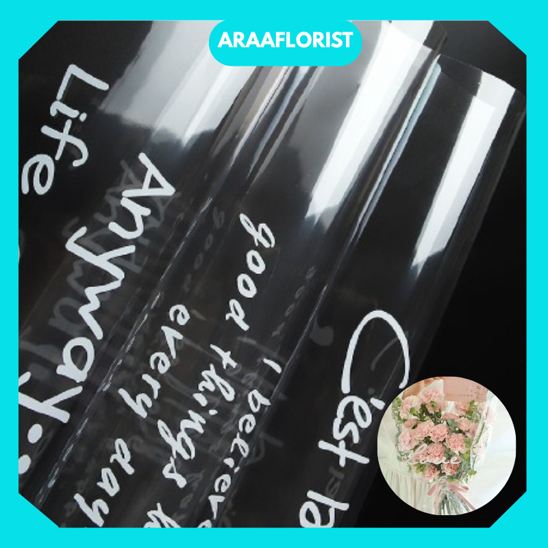 

KB046 Flower Wrapping Paper Opp Transparan Bening Cellophane