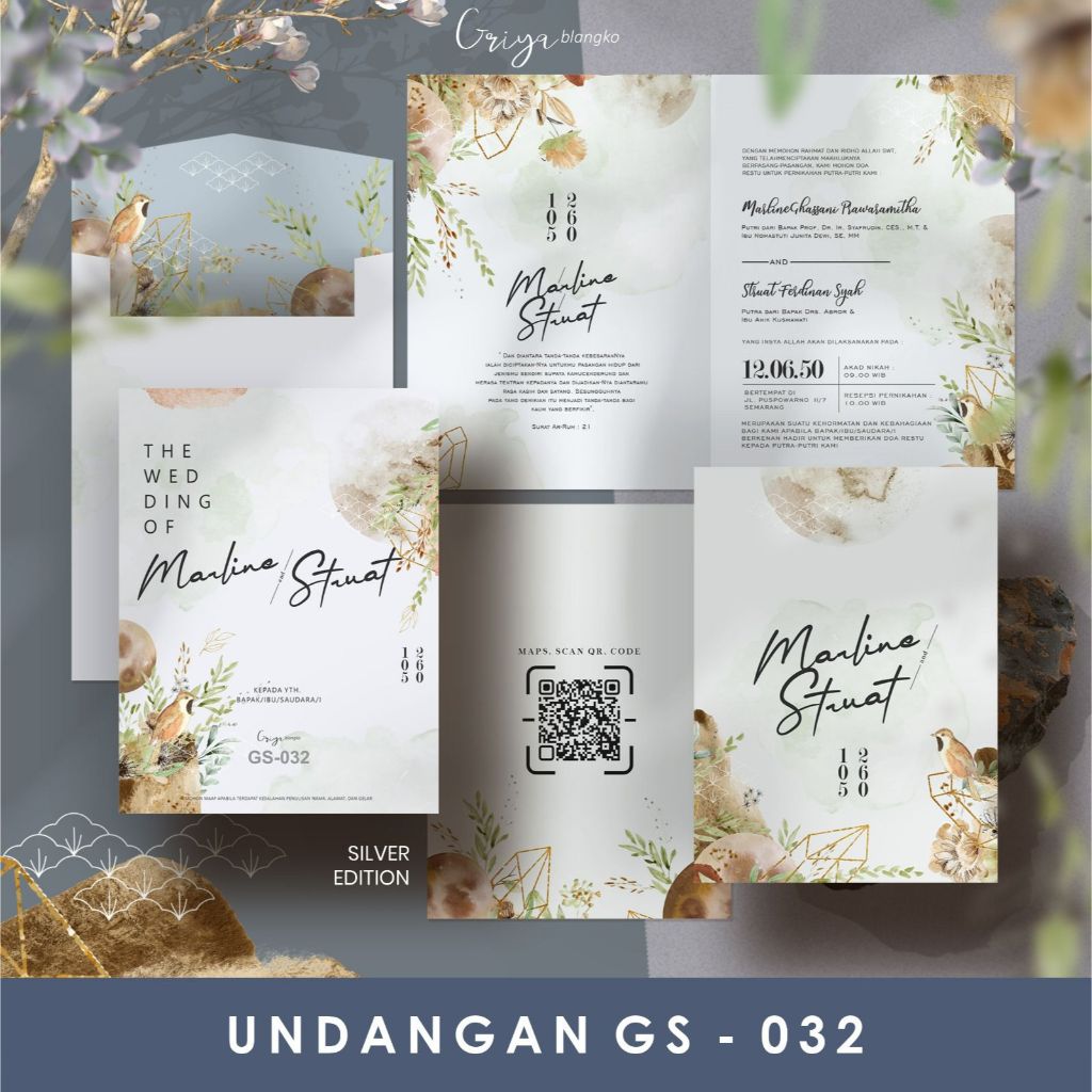 

GS 032 (AMPLOP + ISI) BLANKO UNDANGAN PERNIKAHAN / GRIYA BLANGKO (HARGA UNTUK 1PAK + PLASTIK OPP)