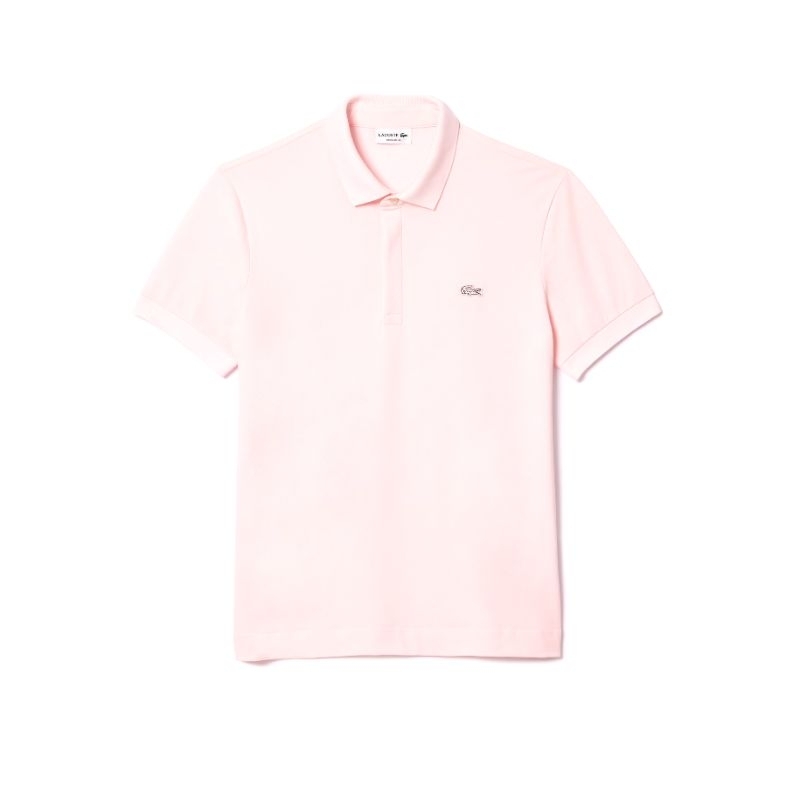 Lacoste Men's LACPH5522T03 Smart Paris Stretch Cotton Piqué Polo Shirt Kaos Polo Pria - Pink