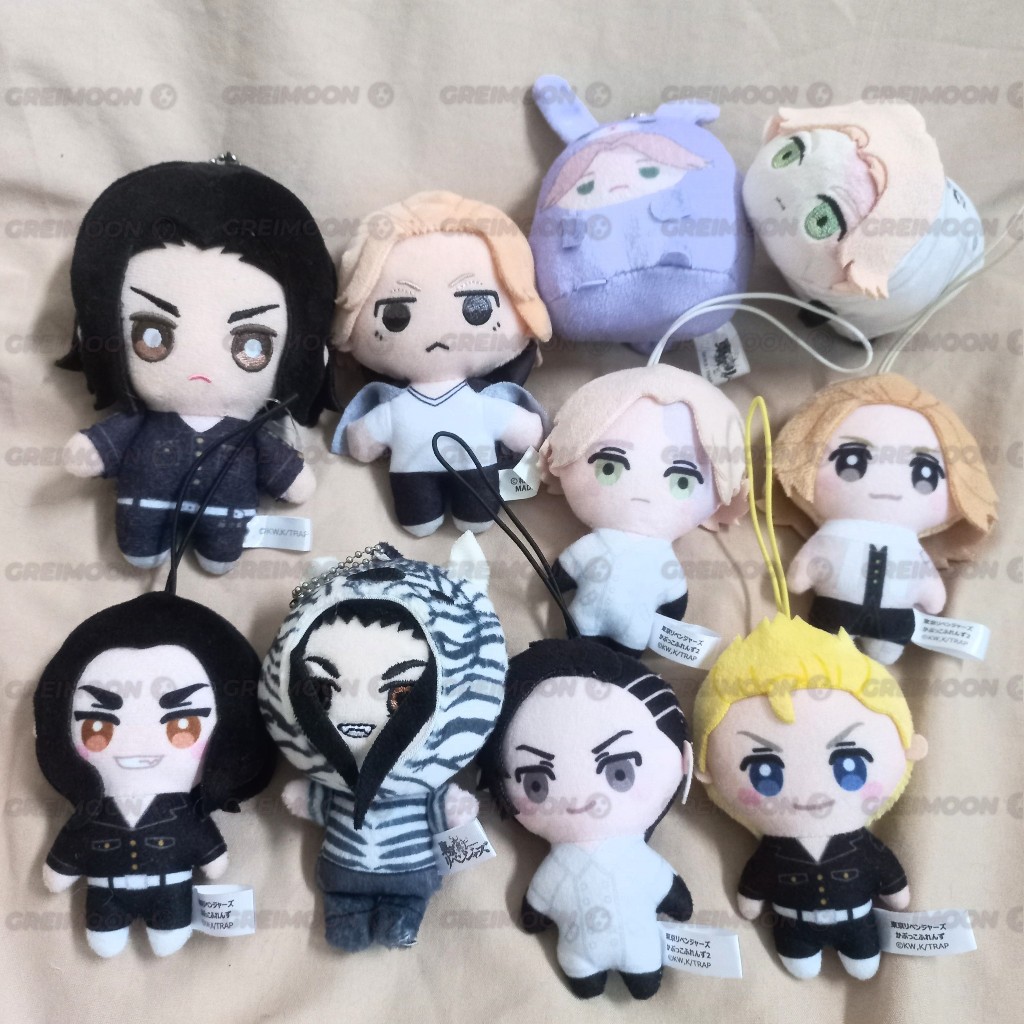 Gantungan Boneka Plush Anime Tokyo Revengers Baji, Inui, Mikey, Kokonoi, Takemichi