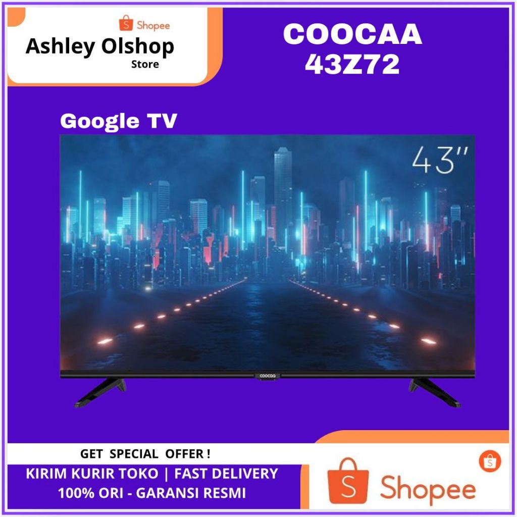 LED TV Android 43 Inch Coocaa Android TV 43Z72 Coocaa 43Z72 Google TV