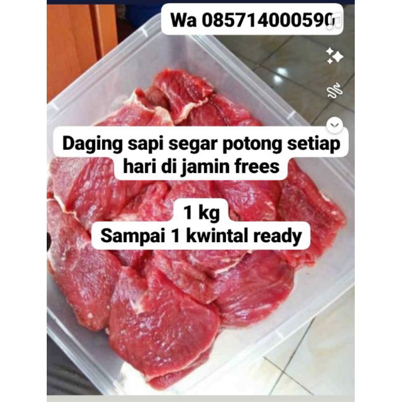 

daging sapi 1 kg fresh langsung potong