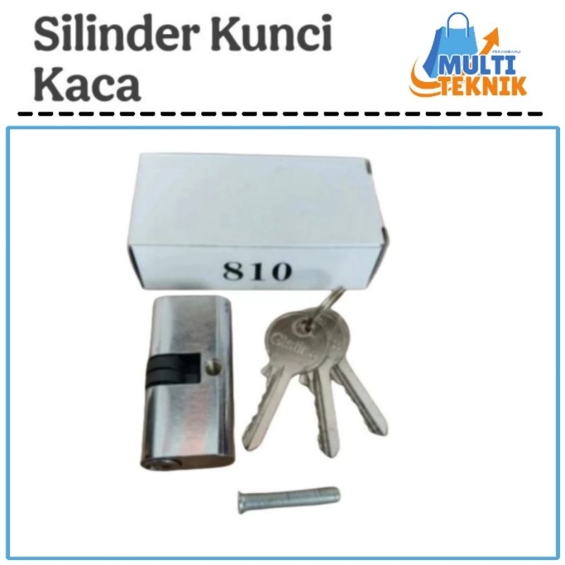 Silinder Kunci Pintu Alumunium Oval / Anak Kunci Pintu Kaca Alma