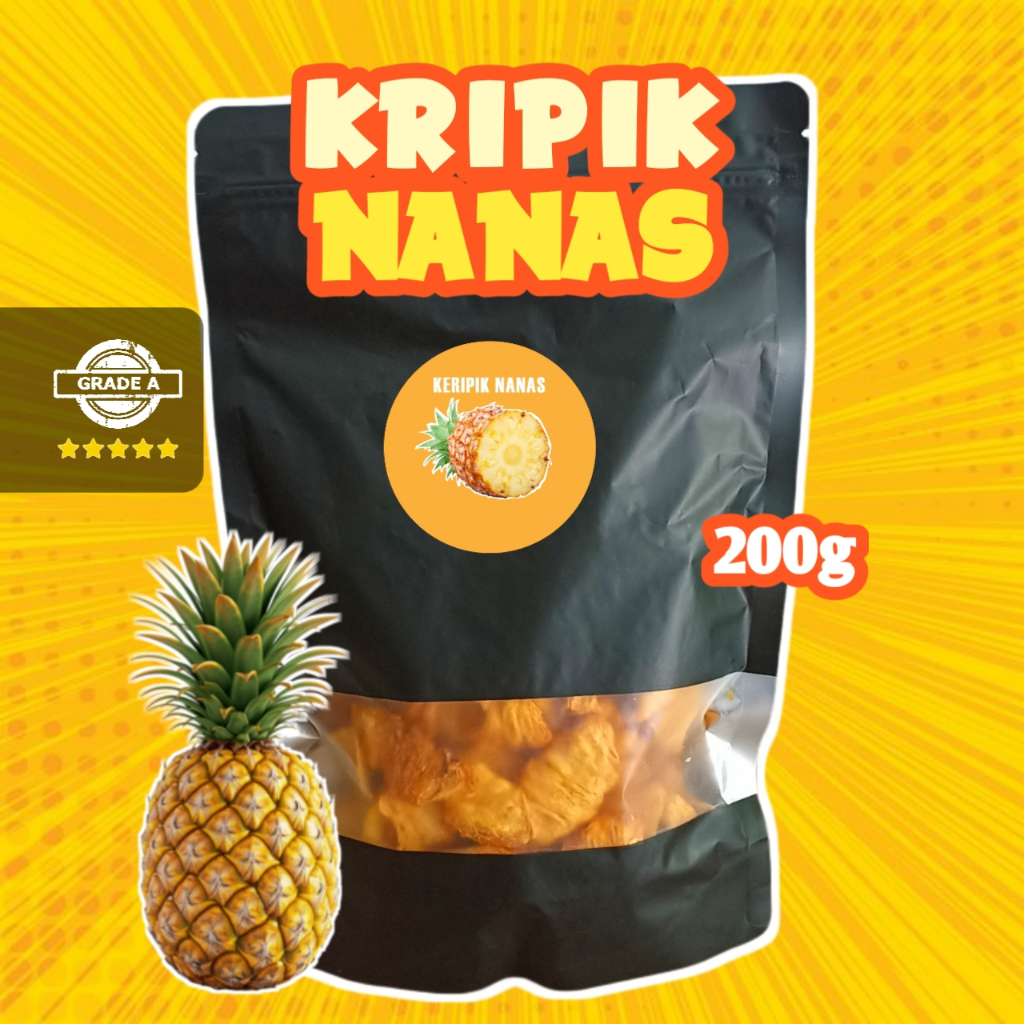 

GRADE A - TERLARIS KERIPIK KRIPIK BUAH NANAS KERING 200G 200 GRAM KUALITAS PREMIUM CEMILAN BUAH APEL NANGKA MANGGA NANAS NANGKA