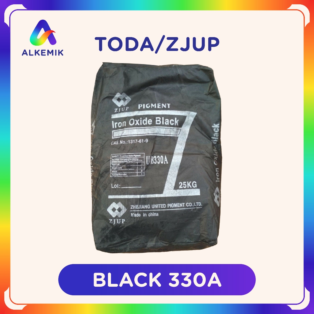 Toda / ZJUP Black 330A - Hitam - 25kg - Iron Oxide / Pigment / Verf / Oker