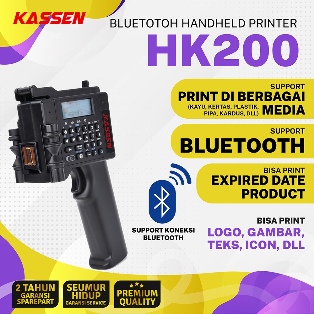 KASSEN HD-2000 PRINTER HANDHELD INKJET EXPIRED DATE CONNECT SMARTPHONE / Printer Expired Date