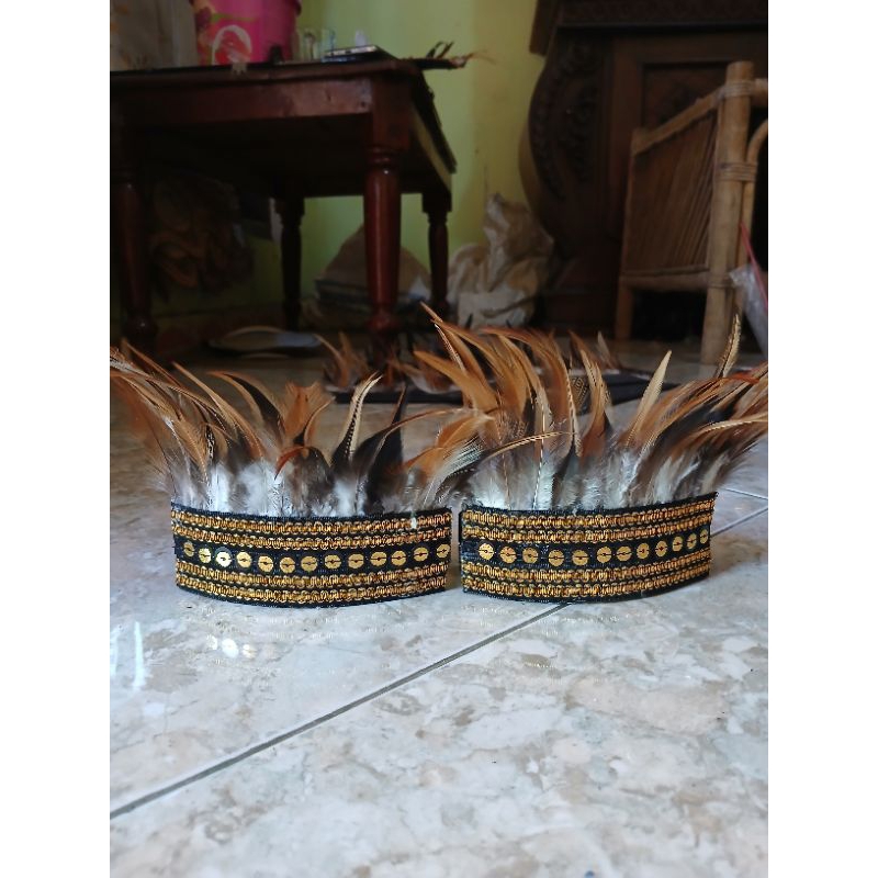 gelang bulu premium 1 pasang adat papua
