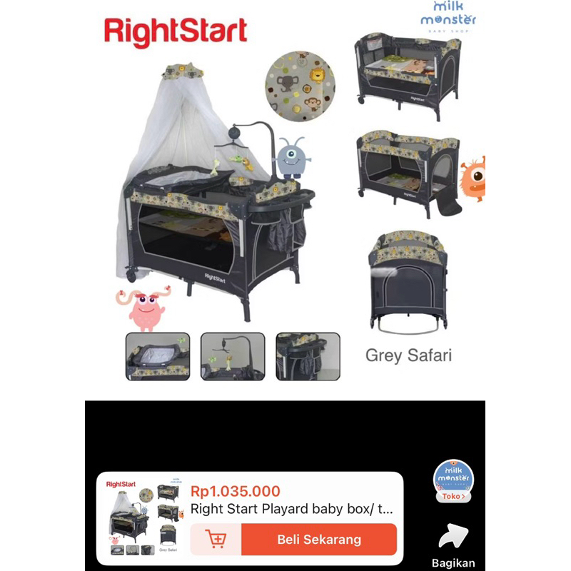 Right Star Playard Baby box tempat tidur bayi