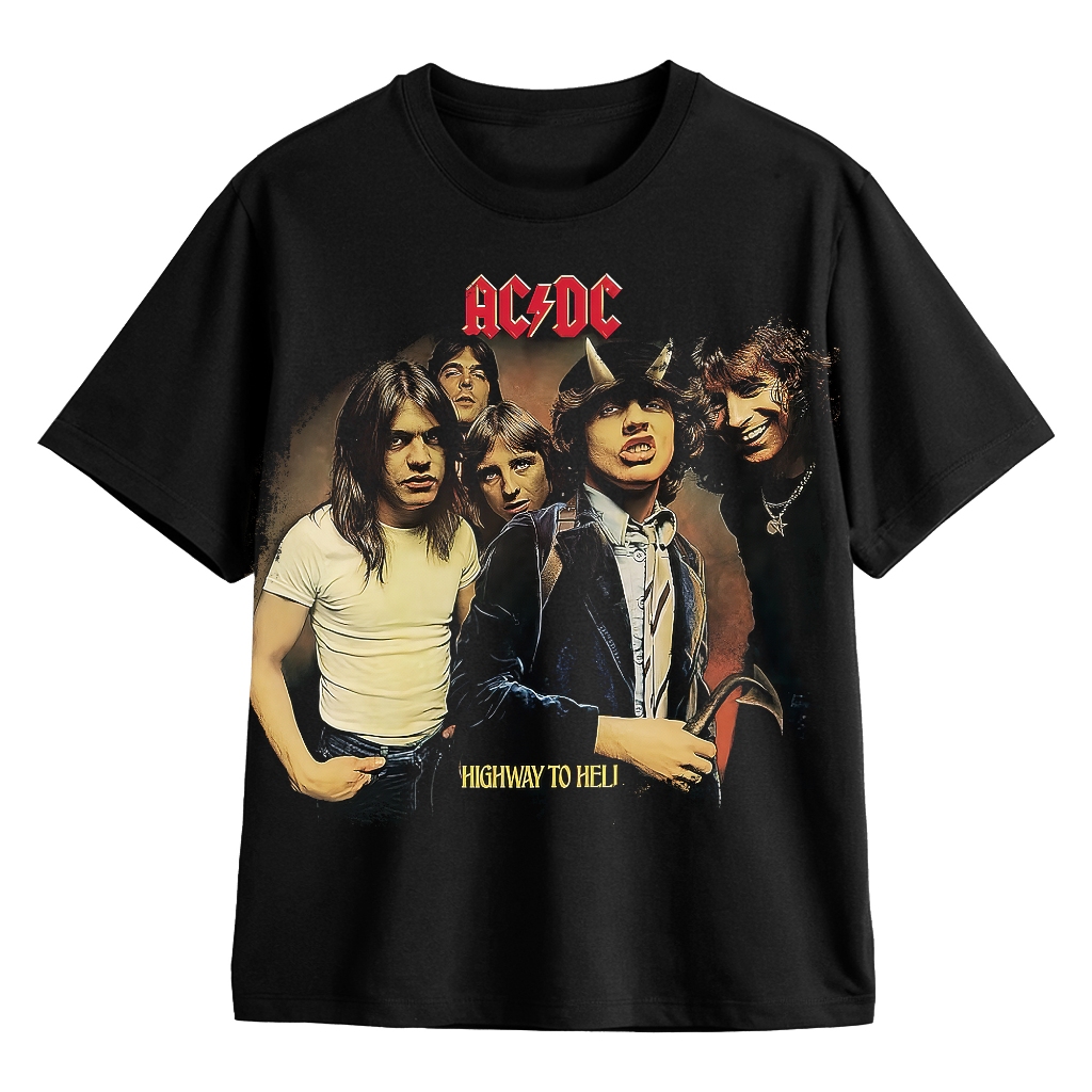 Original ACDC KAOS BAND TSHIRT OVERSIZE UNISEX HITAM - TFLIKS Unisex Tee