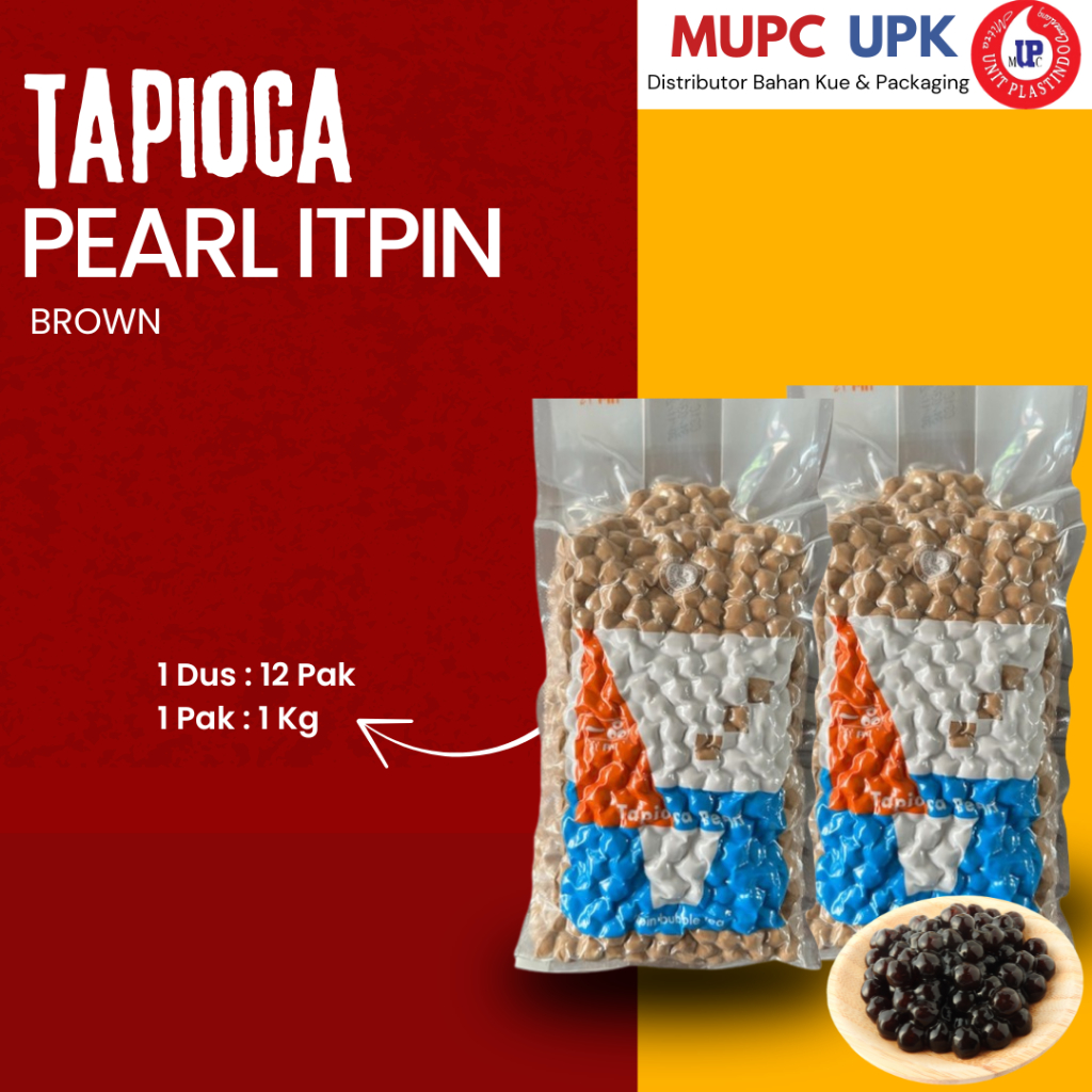 Tapioca Pearl Itpin / Boba / Tapioca Boba / Pearl Itpin Brown