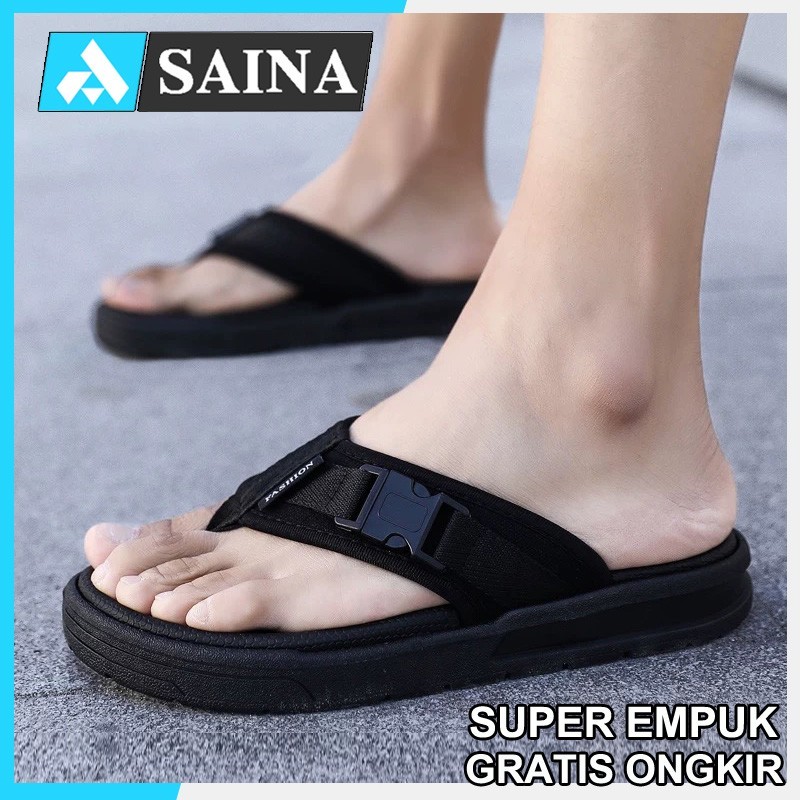 Sandal Jepit Pria EVA Terbaru Casual Kekinian Dewasa Karet Sendal Pria Keren Flip Flop Dewasa Cowok 