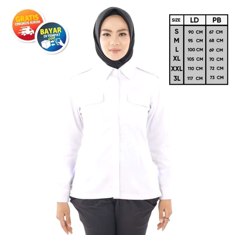 baju dinas wanita baju pns wanita putih.
