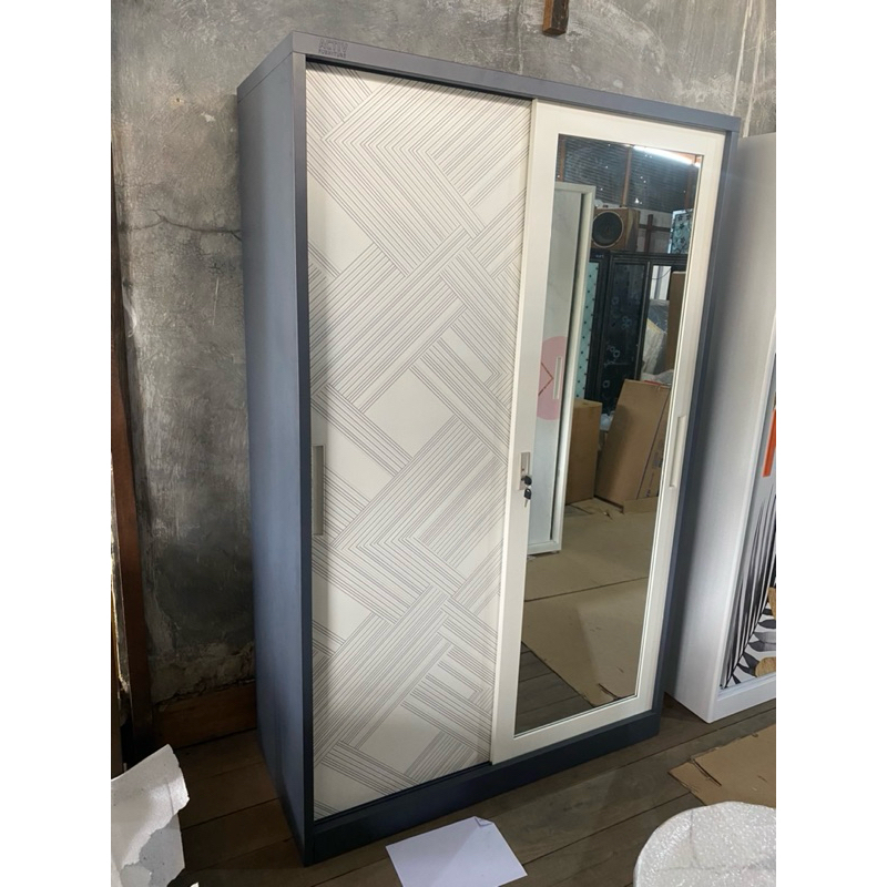 lemari pakaian besi tebal dari activ furnitur lemari baju pintu geser besi