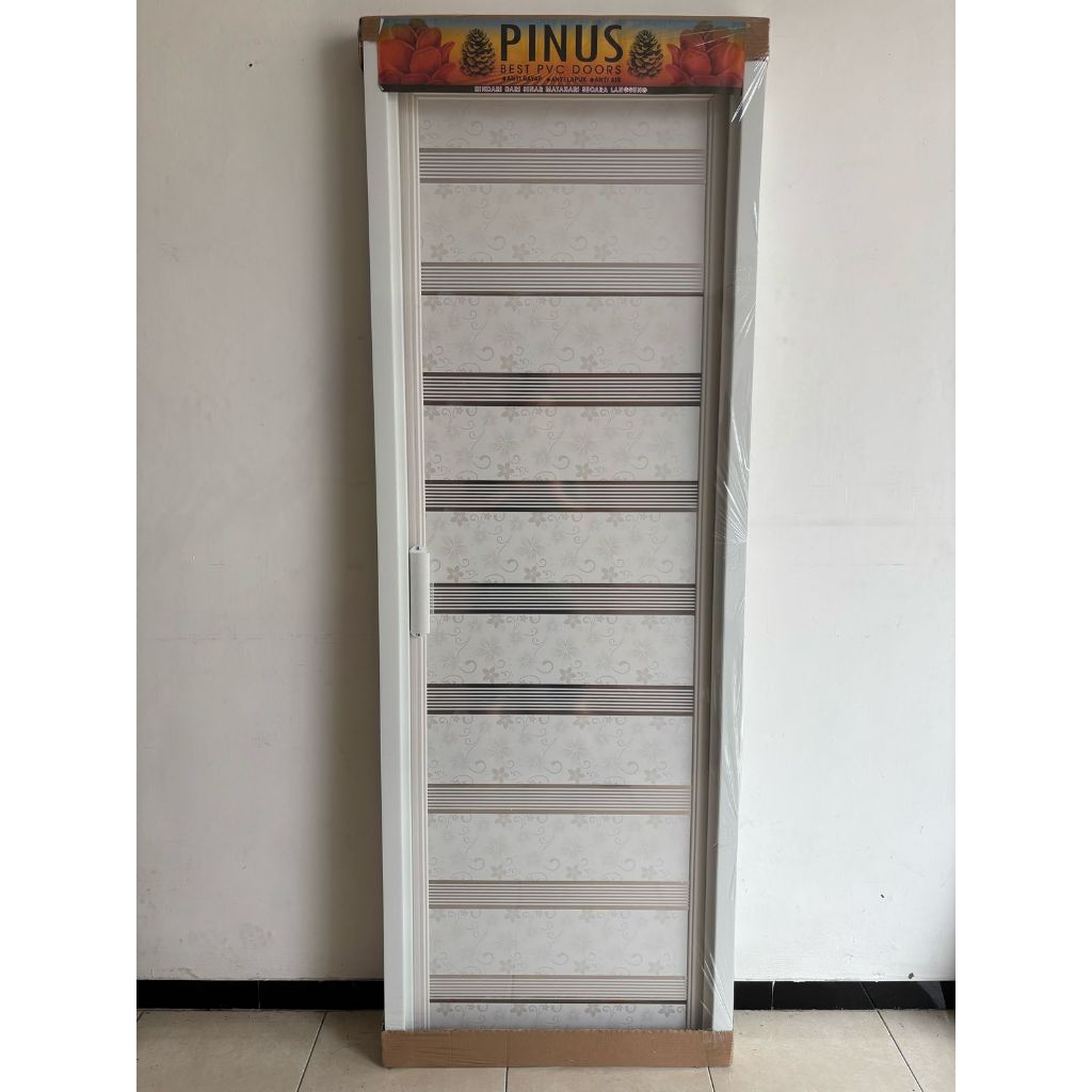 Pintu PVC Plafon Putih Motif Bunga