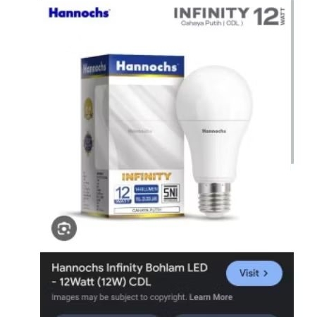 Hannochs Infnity Bohlam LED 12watt putih