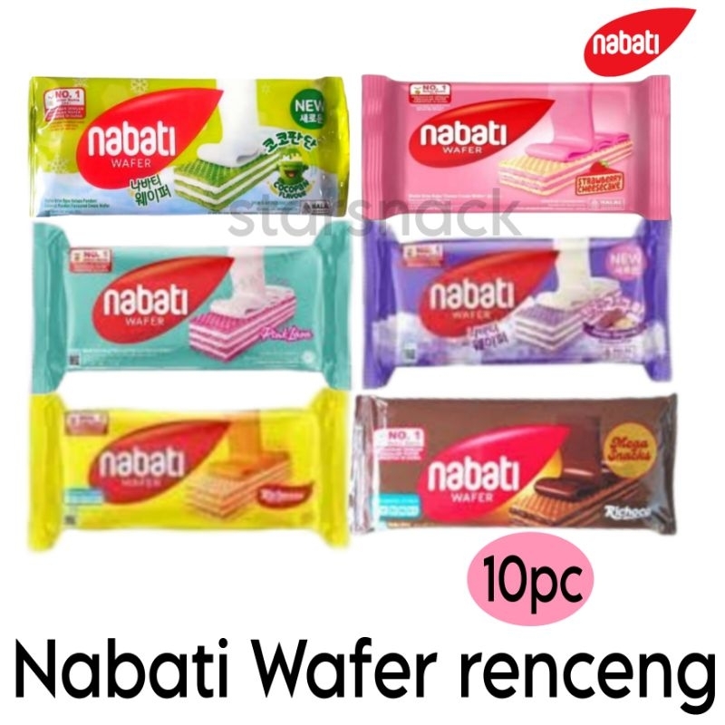 

Richeese Nabati Wafer cocopandan cheesecake 16gr isi 10pcs