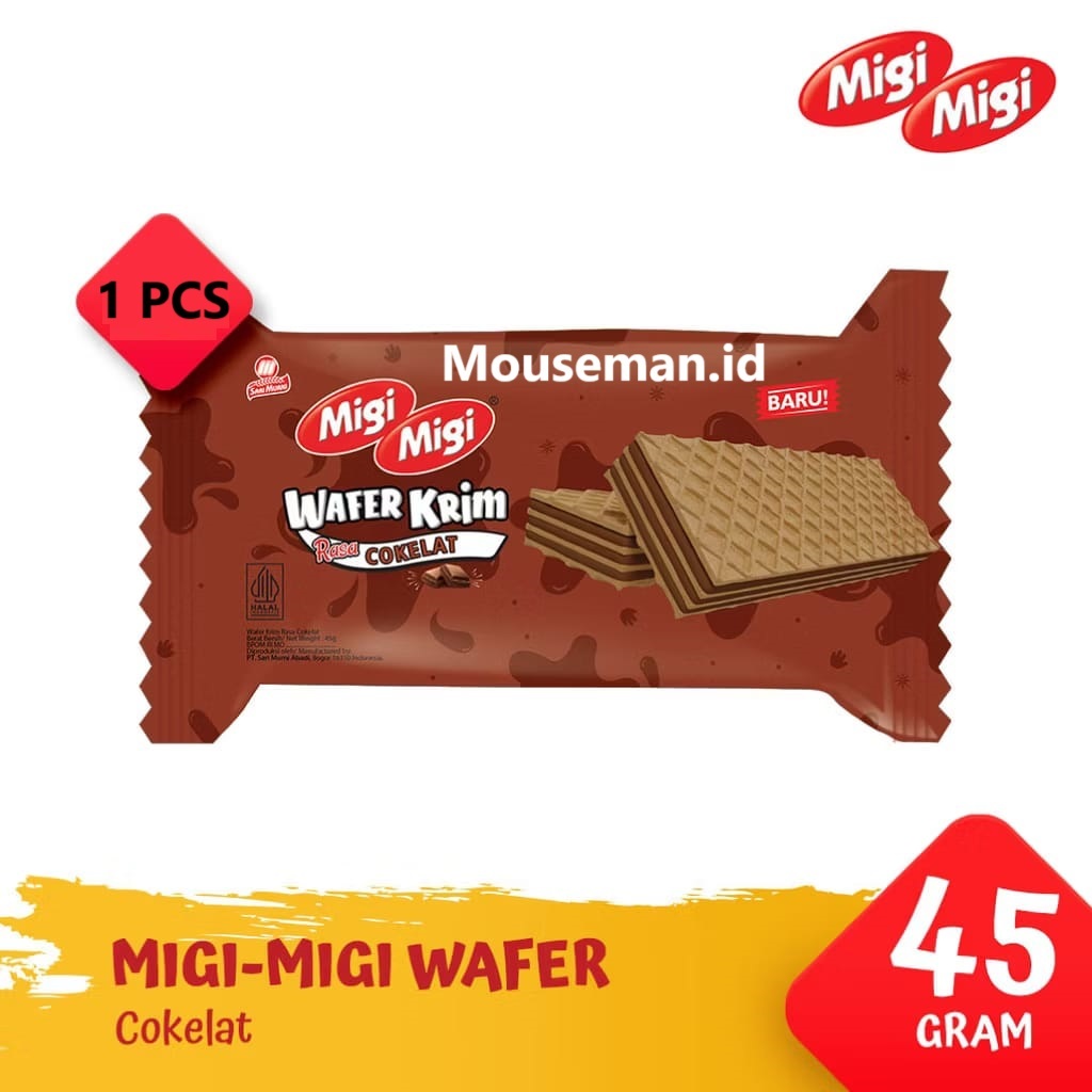 

Migi Migi Wafer Krim Rasa Cokelat - Netto 45 gram