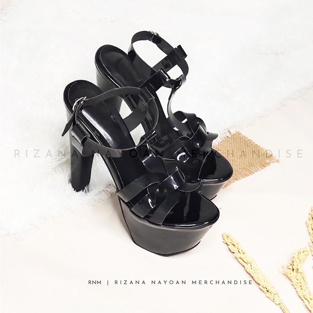 Heels 15 cm Glossy Lab High Heels Wanita RNM.Market