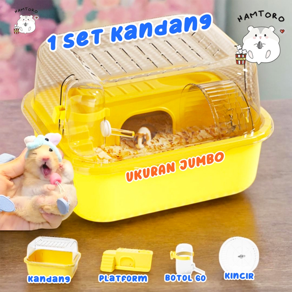 Hamtoro / Kandang Hamster Besar / Rumah Hamster / Kincir Hamster / Kandang Hamster