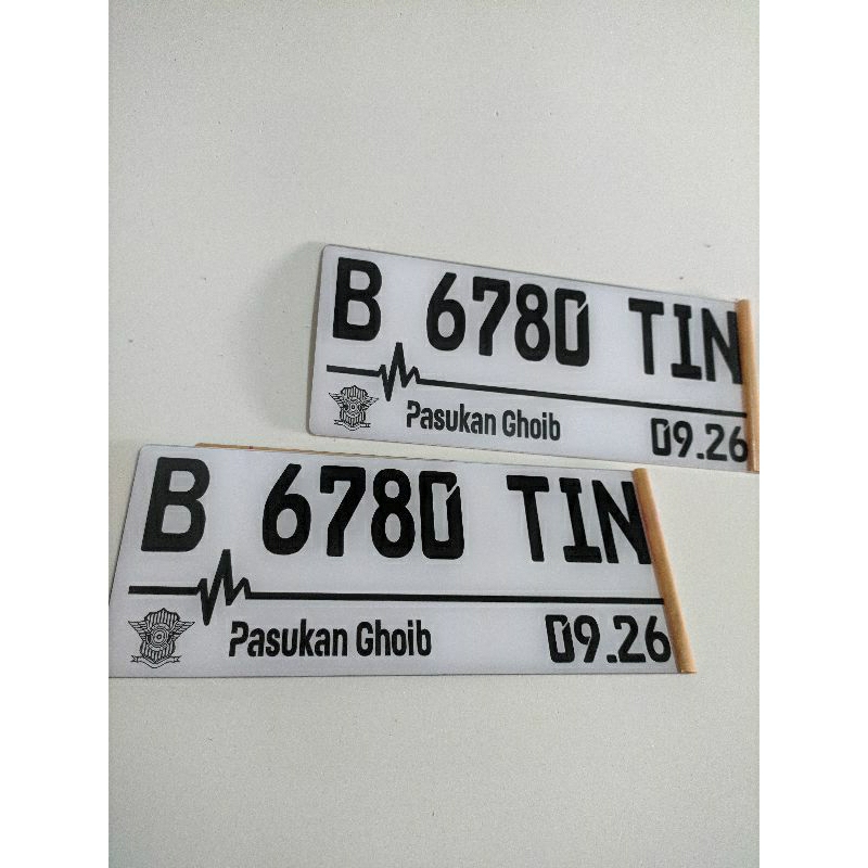 Plat nomor motor custom + nama