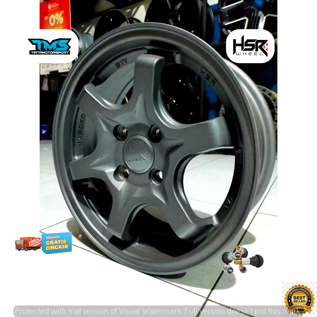Super Sale Velg Racing HSR STY Ring14 Pcd 4x114.3 Visto Carens Accent Elantra Optra Kijang Avanza