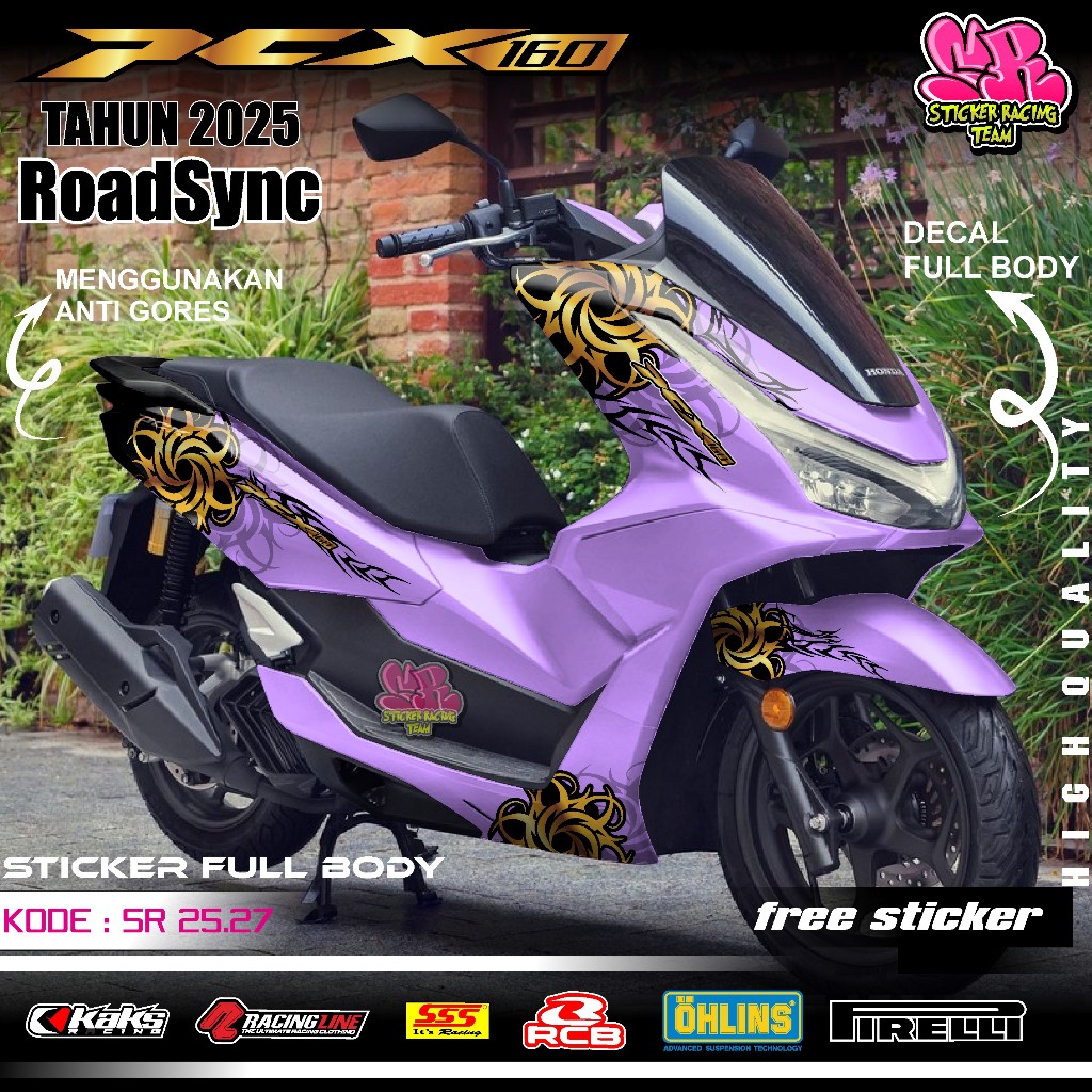 COD Sticker Decal Full Body Honda PCX 160 2025 Cbs Abs RoadSync Sticker Full Body Pcx 2025 Batik Sim