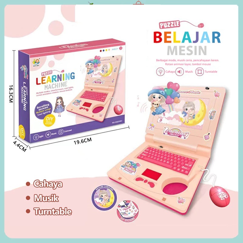 Laptop Mainan Edukasi Anak / Mainan Edukasi Anak / Imitation Laptop Learning Machine Catoon Music Co