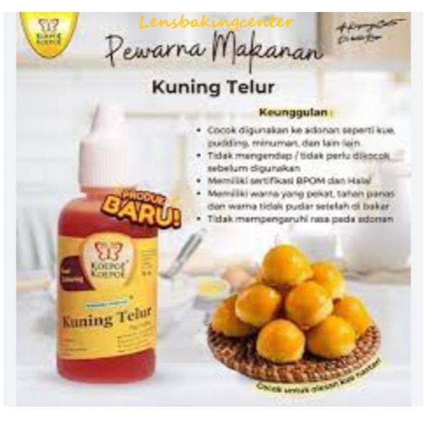 

Pewarna pangan MAKANAN Kuning Telur Telor NASTAR KUPU KUPU KOEPOE KOEPOE 30ml 30 ml