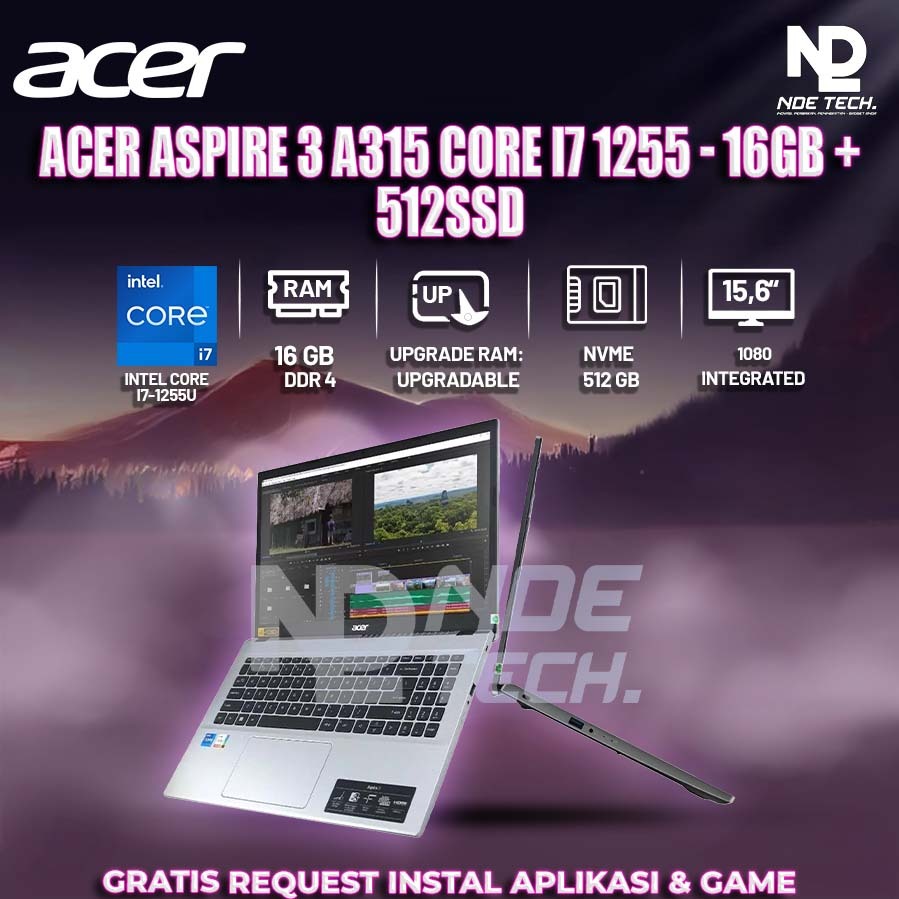 ACER ASPIRE 3 A315 CORE I7 1255