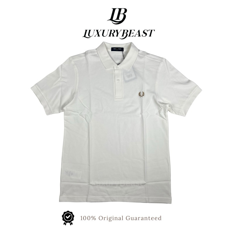 Fred Perry Gold Logo Polo Tshirt White